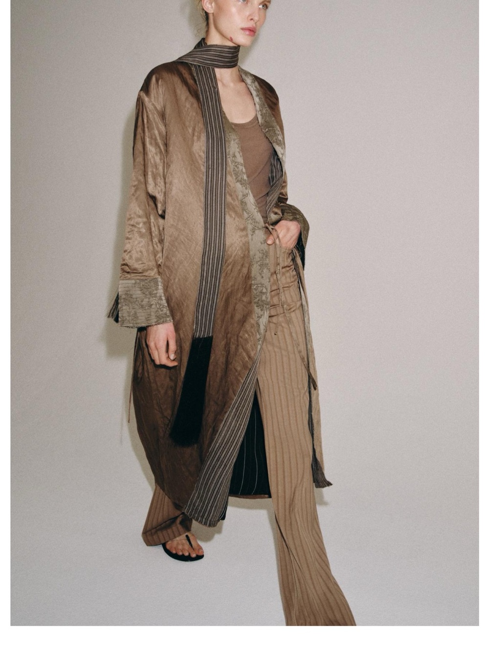 ZW COLLECTION JACQUARD SCARF KIMONO